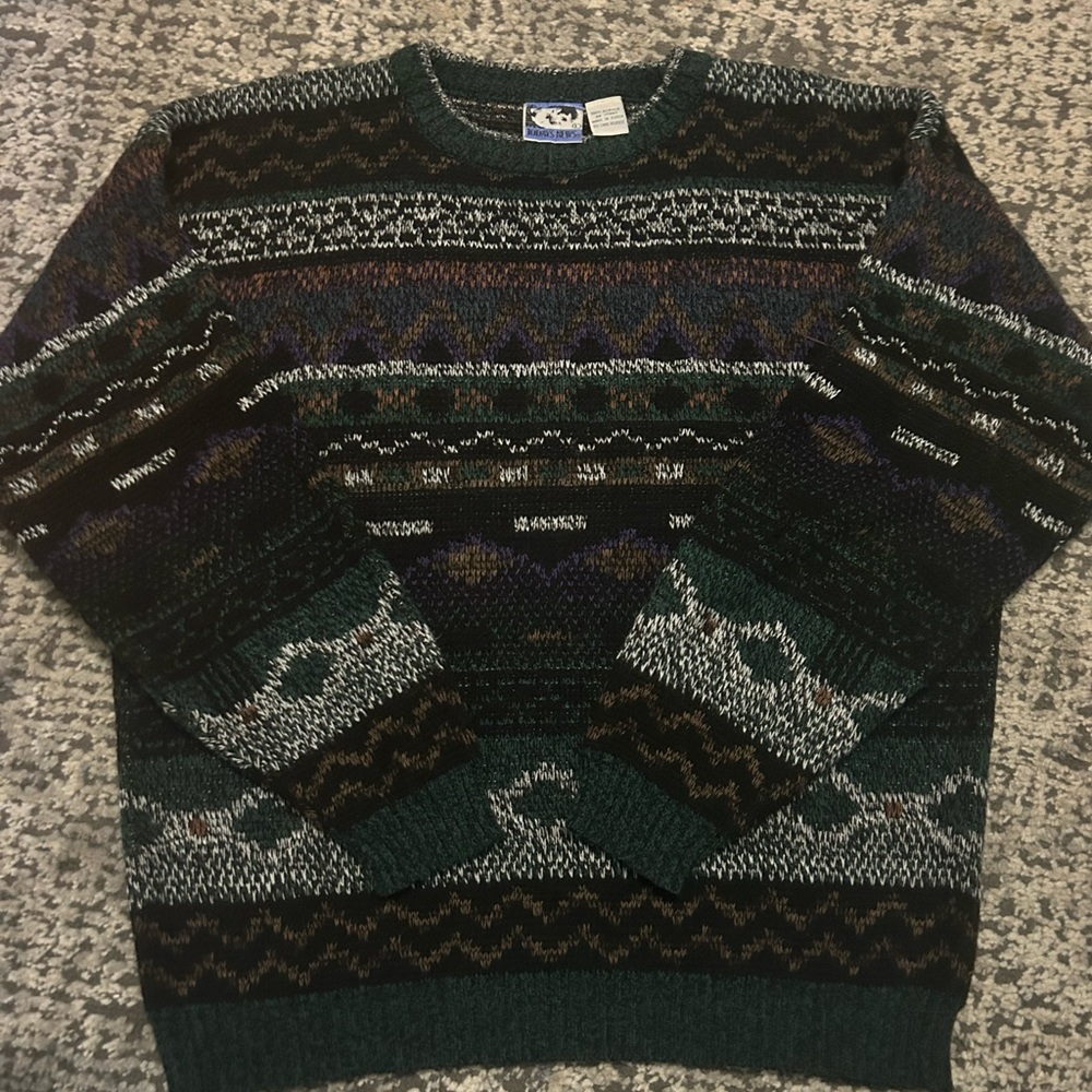 Men's Vintage Patterned Sweater